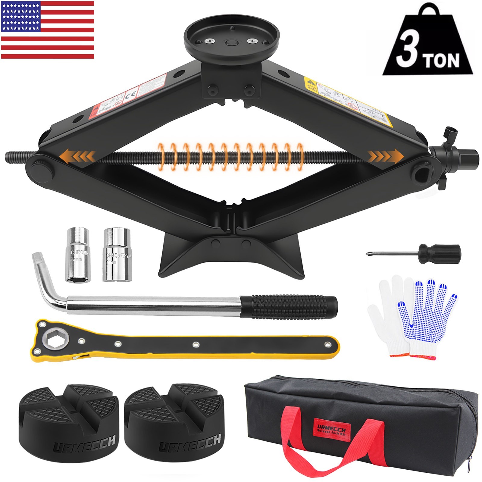 SCISSOR JACK LIFT KIT ASSEMBLY WITH JACK HANDLE LUG WRENCH For TOYOTA COROLLA