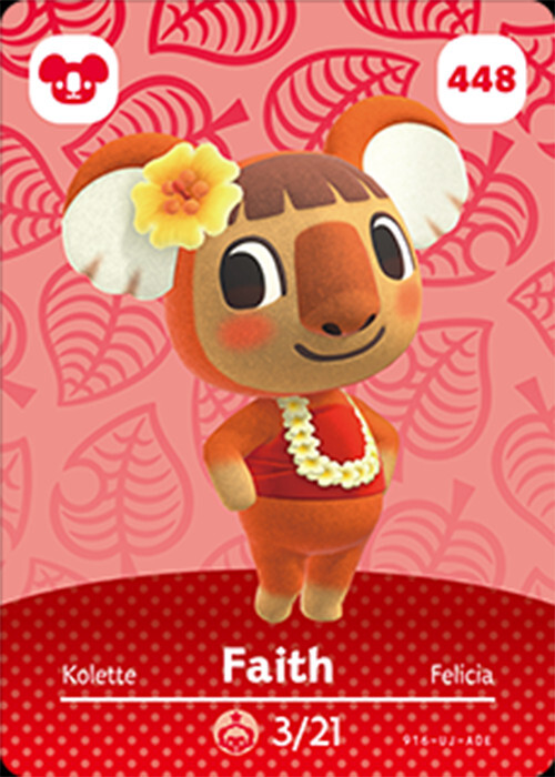 Animal Crossing Series 5 amiibo 448 - Faith (North American copy)