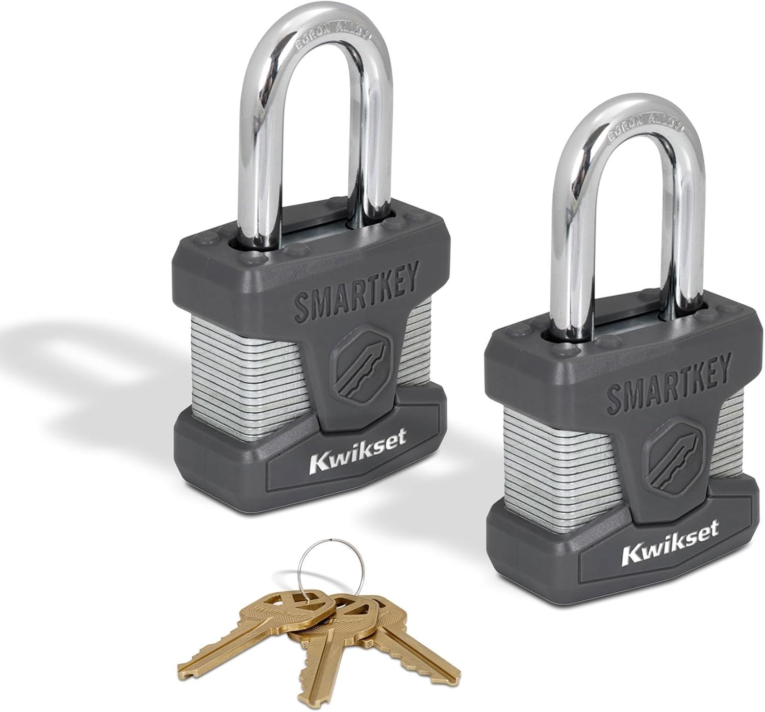 SmartKey Re-Keyable Laminated Steel Padlock with Boron 1-1/2 " Shackle 2