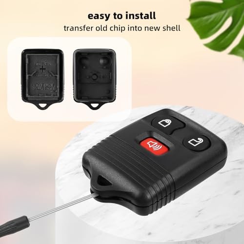 Replacement Key Fob Shell Case, Smart Keyless FitRemote Control housin 2 PCS