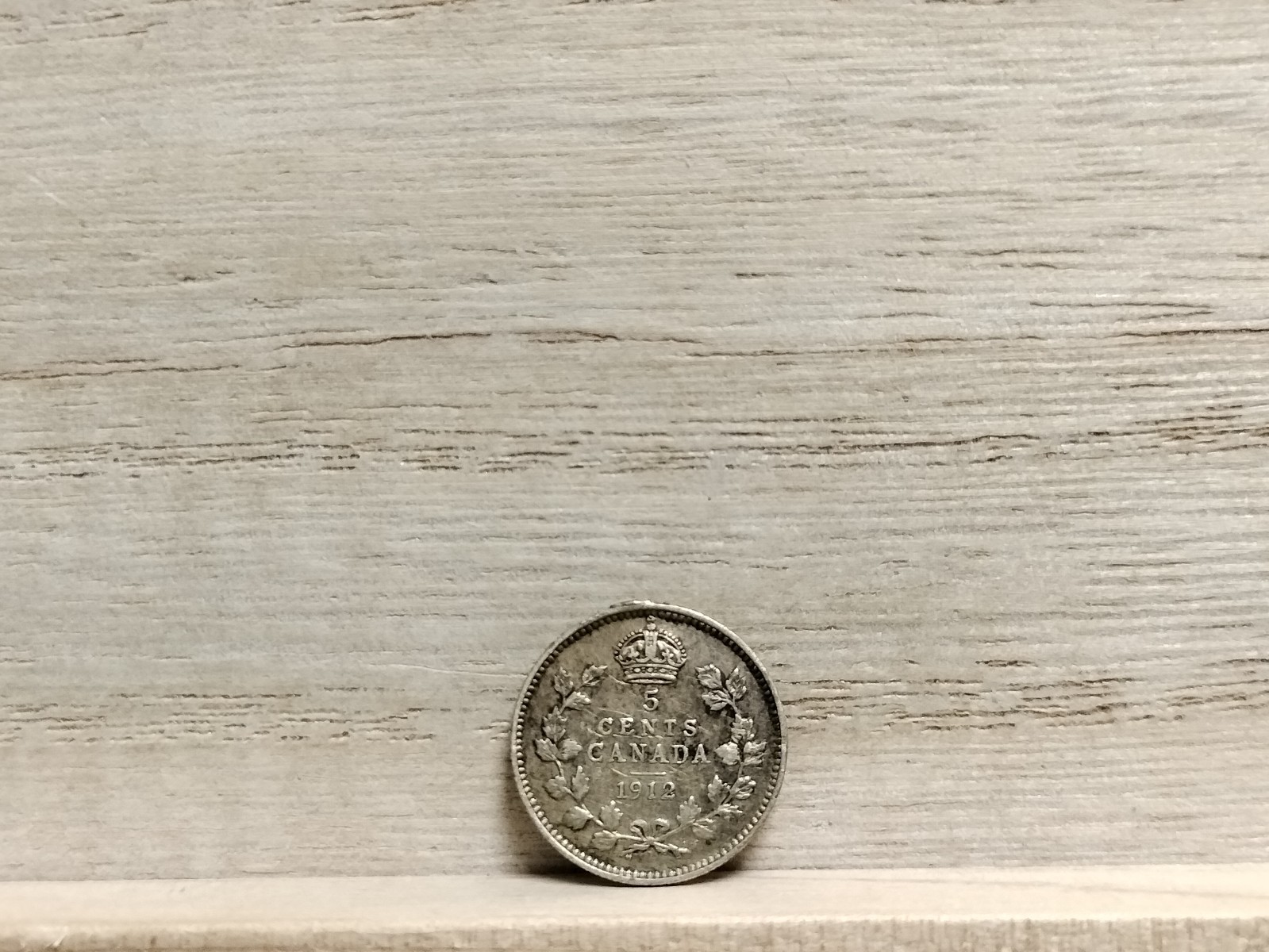 1912 5 Cents Canada Silver (.925) Coin