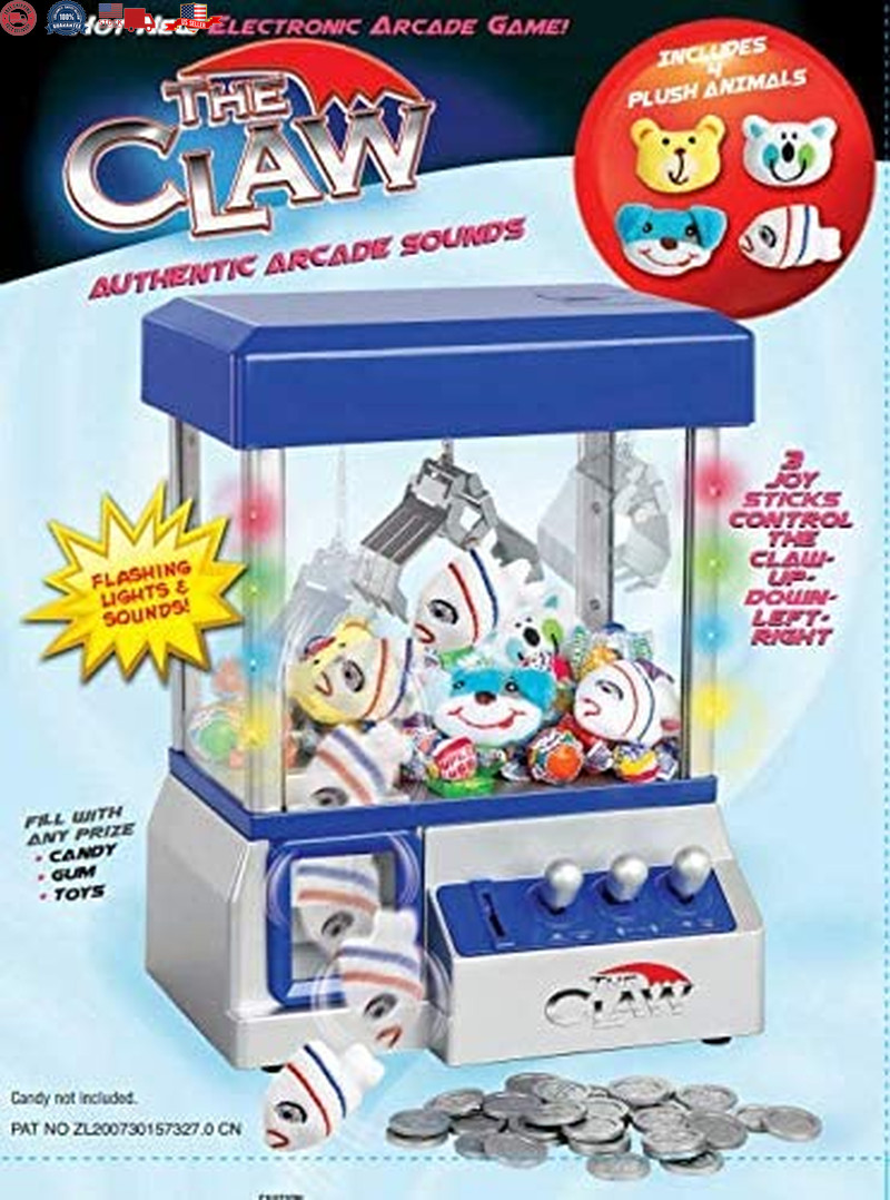 New Mini Arcade Claw Machine Fun Toy Grabber with Music & Lights