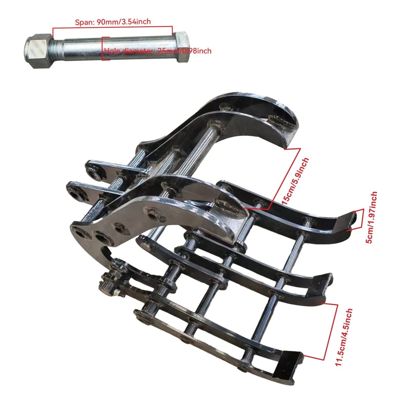 Wood Grabber Grapple for Mini Excavator Grapple Use for Small Digger