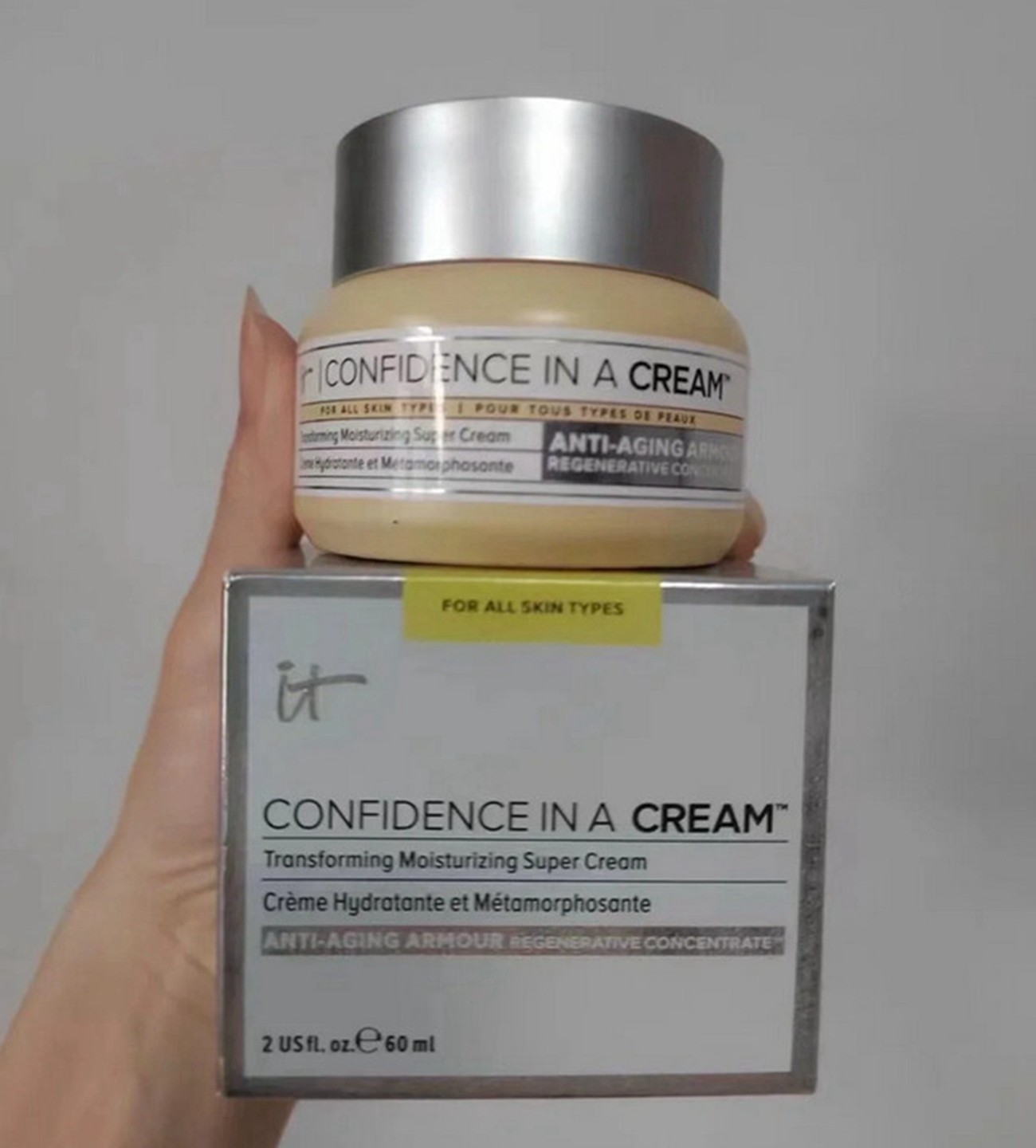 NEW IT Cosmetics Confidence in a Cream 2 Oz 60ml Moisturizing All Skin Types