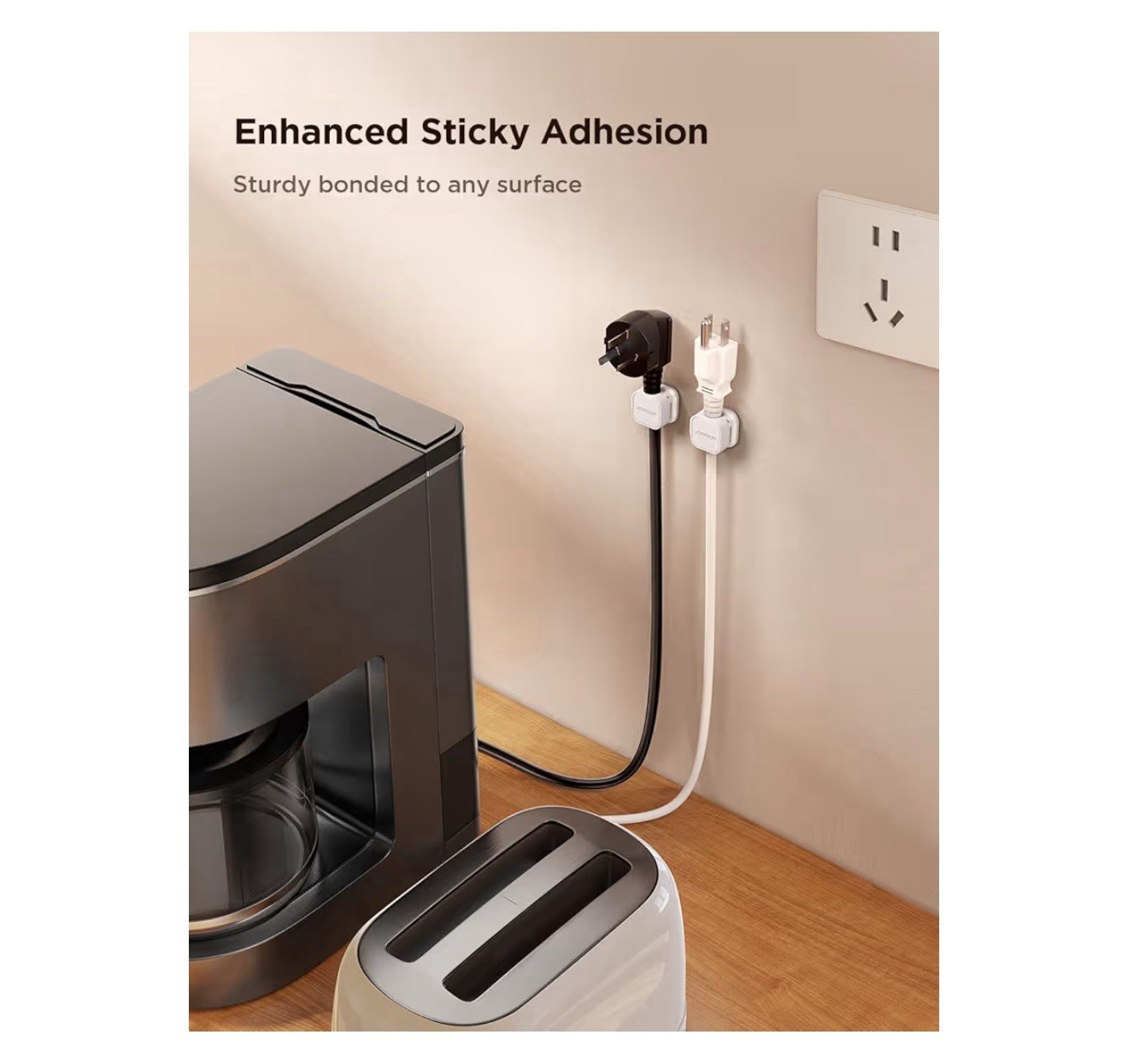 JOYROOM 6 Pack Magnetic Cable Clips [Cable Smooth Adjustable] “Cable Management”