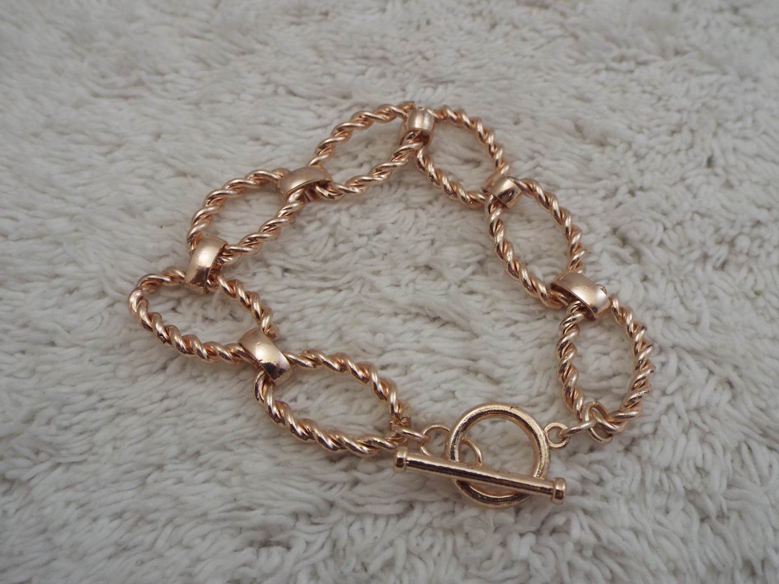Rose-Goldtone Ring Link Bracelet