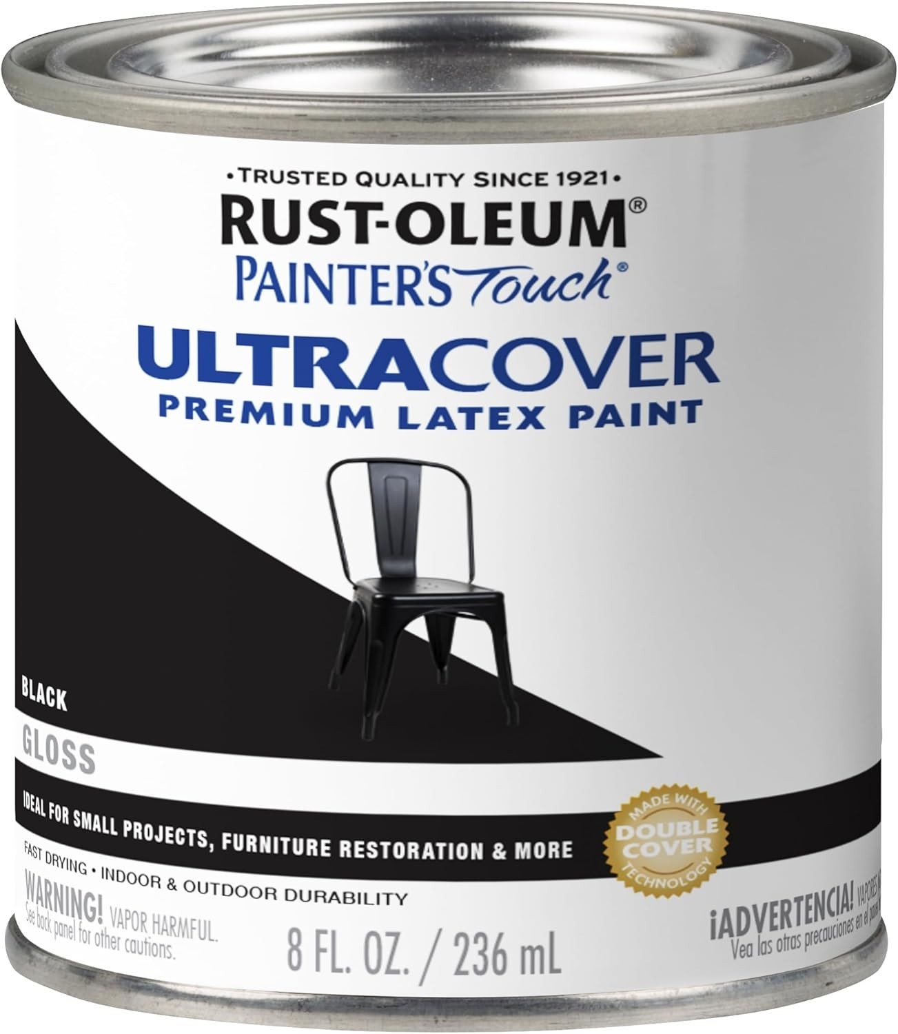 Rust Oleum Painter's Touch Ultra Cover Gloss Black Paint 8 Fl Oz Multi Surface