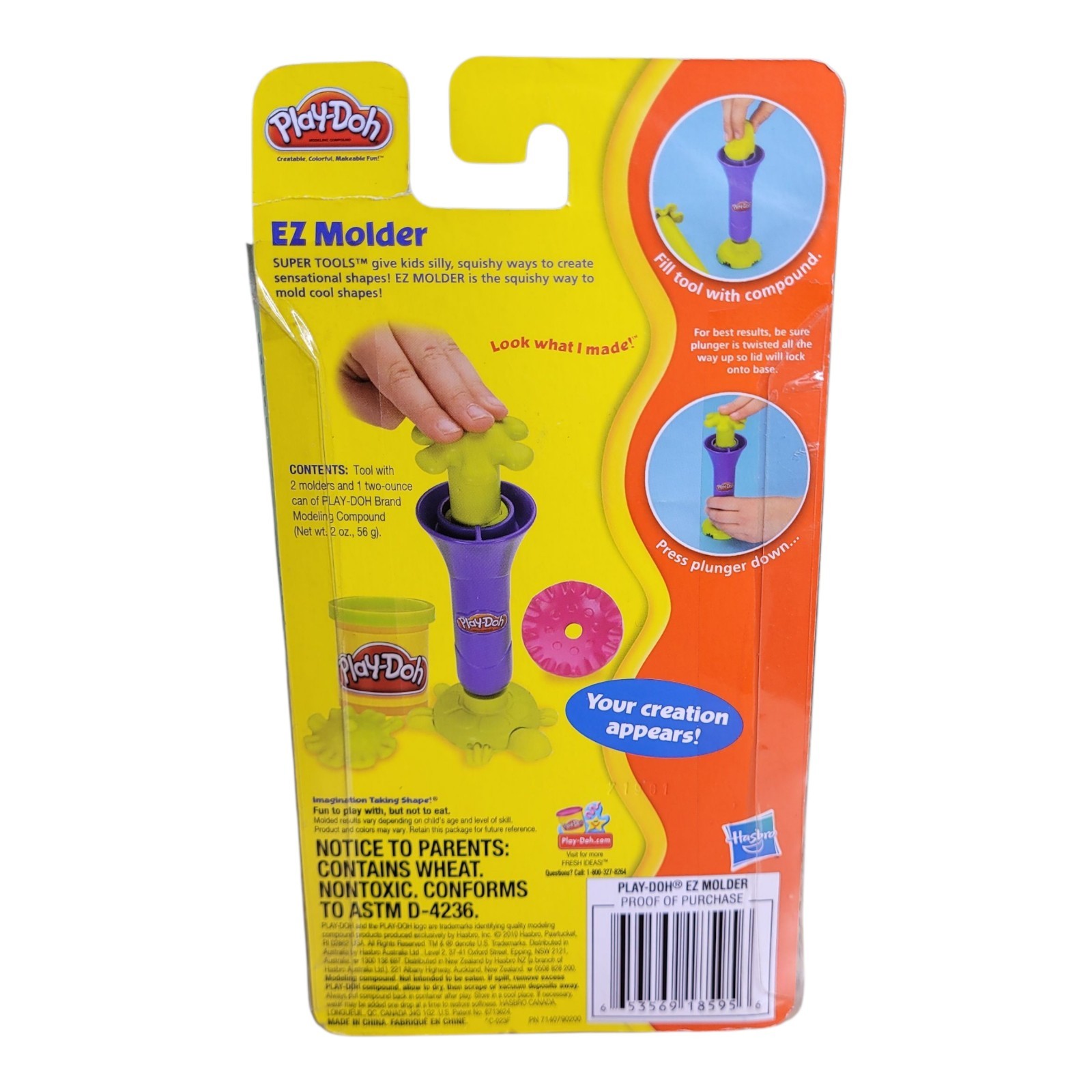 Play-Doh Super Tools EZ Molder Set Purple Tool + 2 Molds & 2oz Compound New 2010