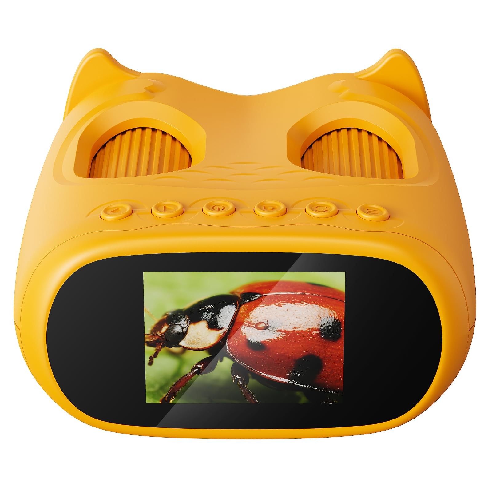 2-in-1 Kids Microscope & Telescope, 1000X, 2" IPS(Yellow)