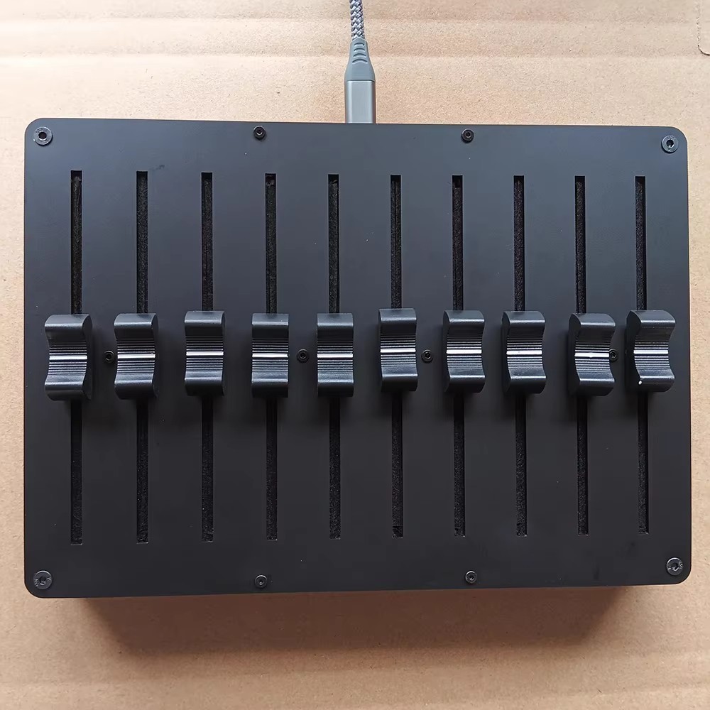 10 Channel MIDI Fader Controller Customizable CC Message USB-C DAW Compatible