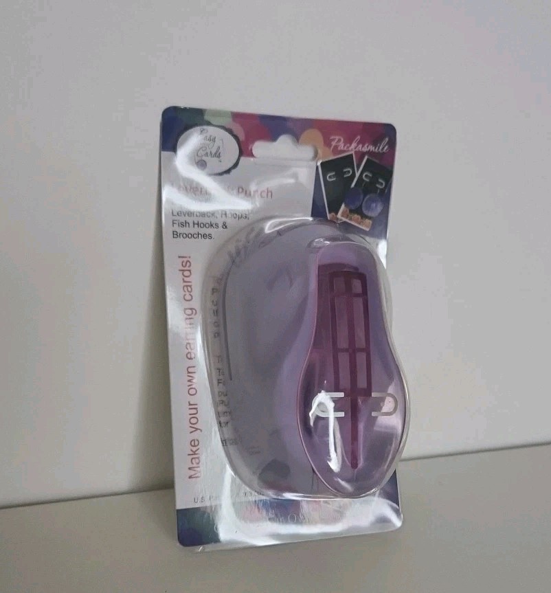 Earring Display Card Hole & Tab Punch For Kidney, Fishhooks, Leverback, Hoops +