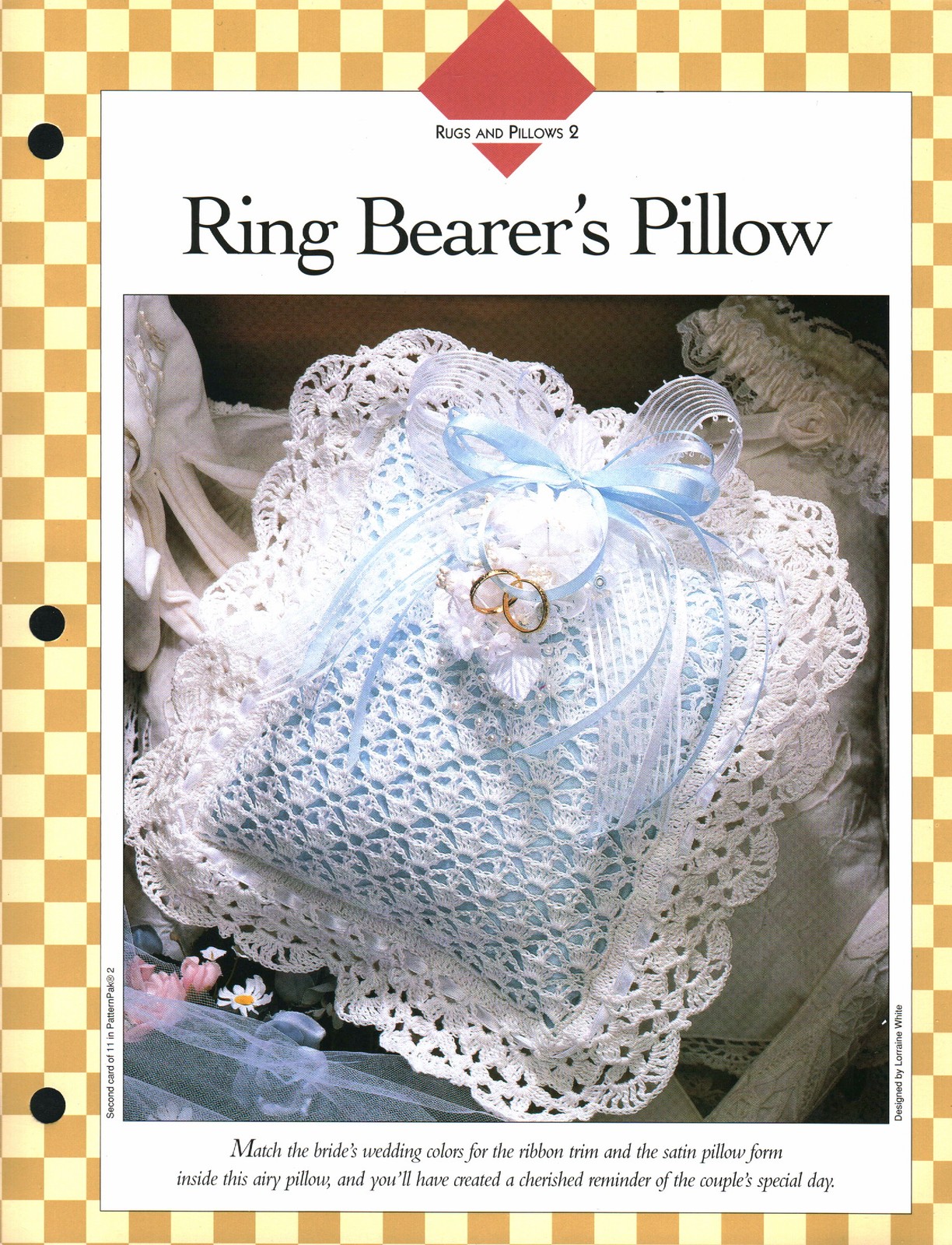 Ring Bearer's Pillow - Rugs & Pillows 2 | Vanna Crochet Faves 85020-B