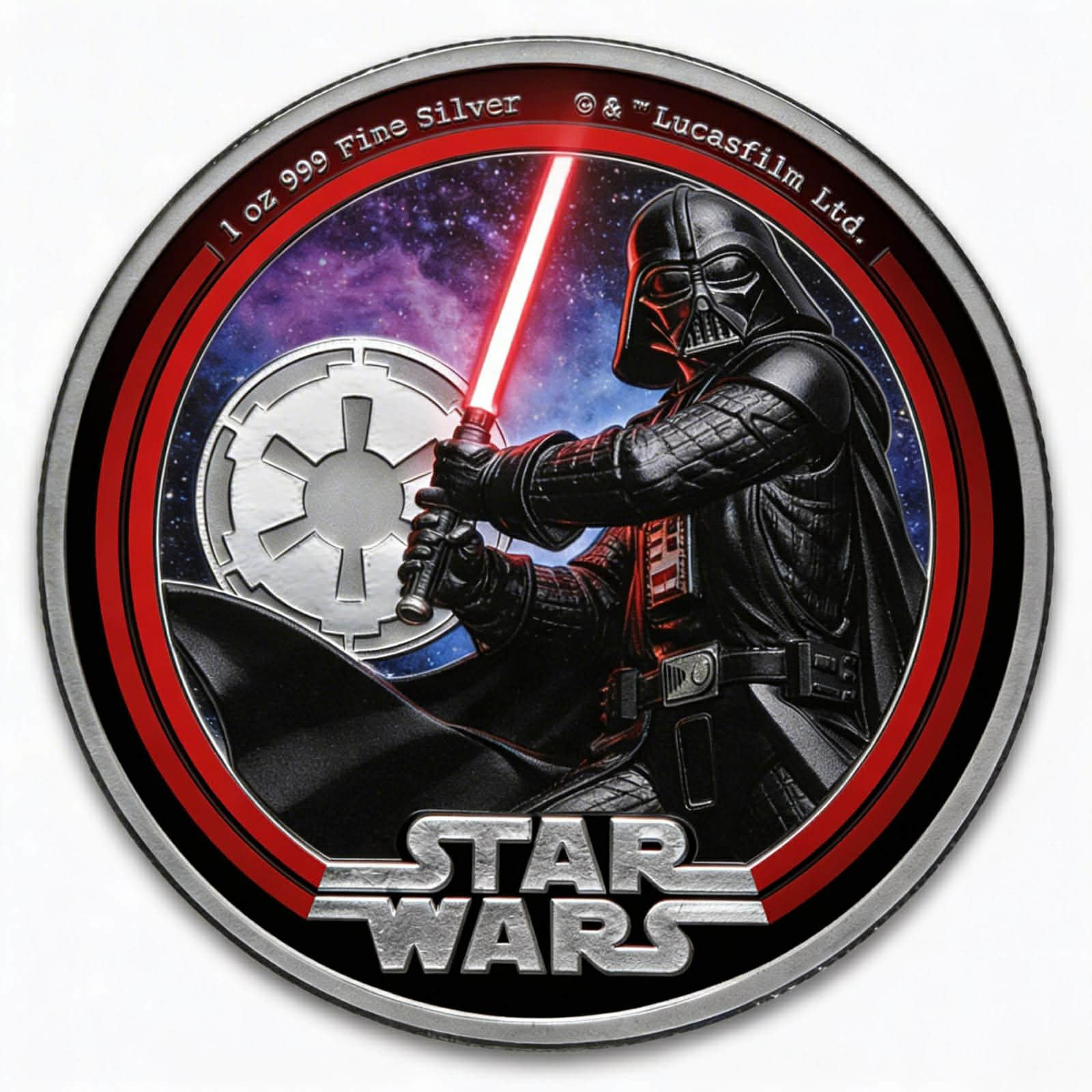 2026 Niue Star Wars Darth Vader Space Sith Color 1 oz Silver Coin w/COA