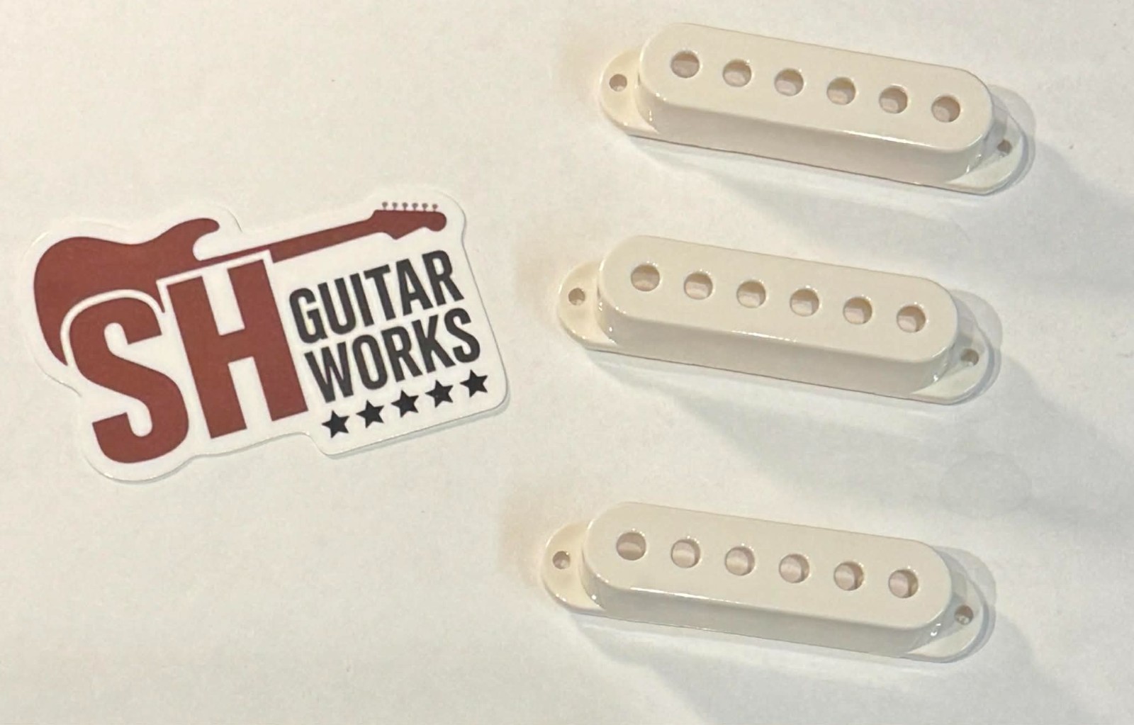 SHG5014® Hot Modern Noiseless Stratocaster White SSS Pickup Covers Brand New