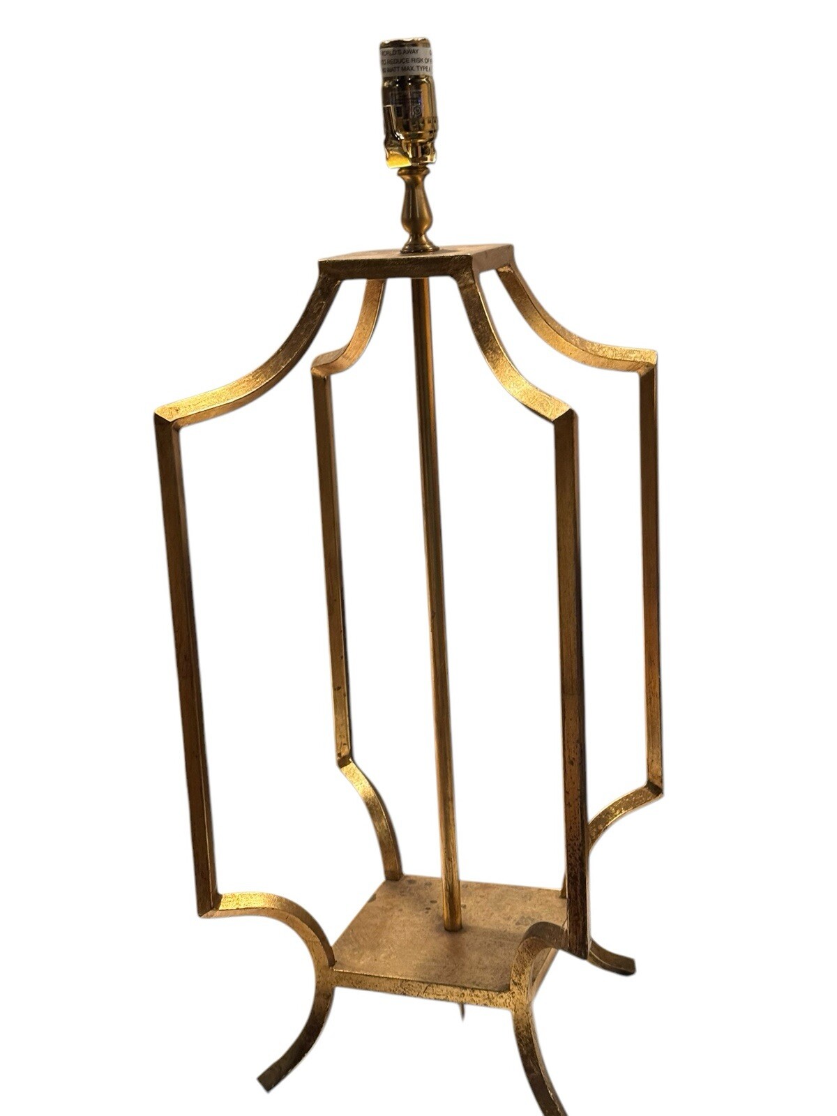 Worlds Away Wyndham Gold Leaf Iron Lamp