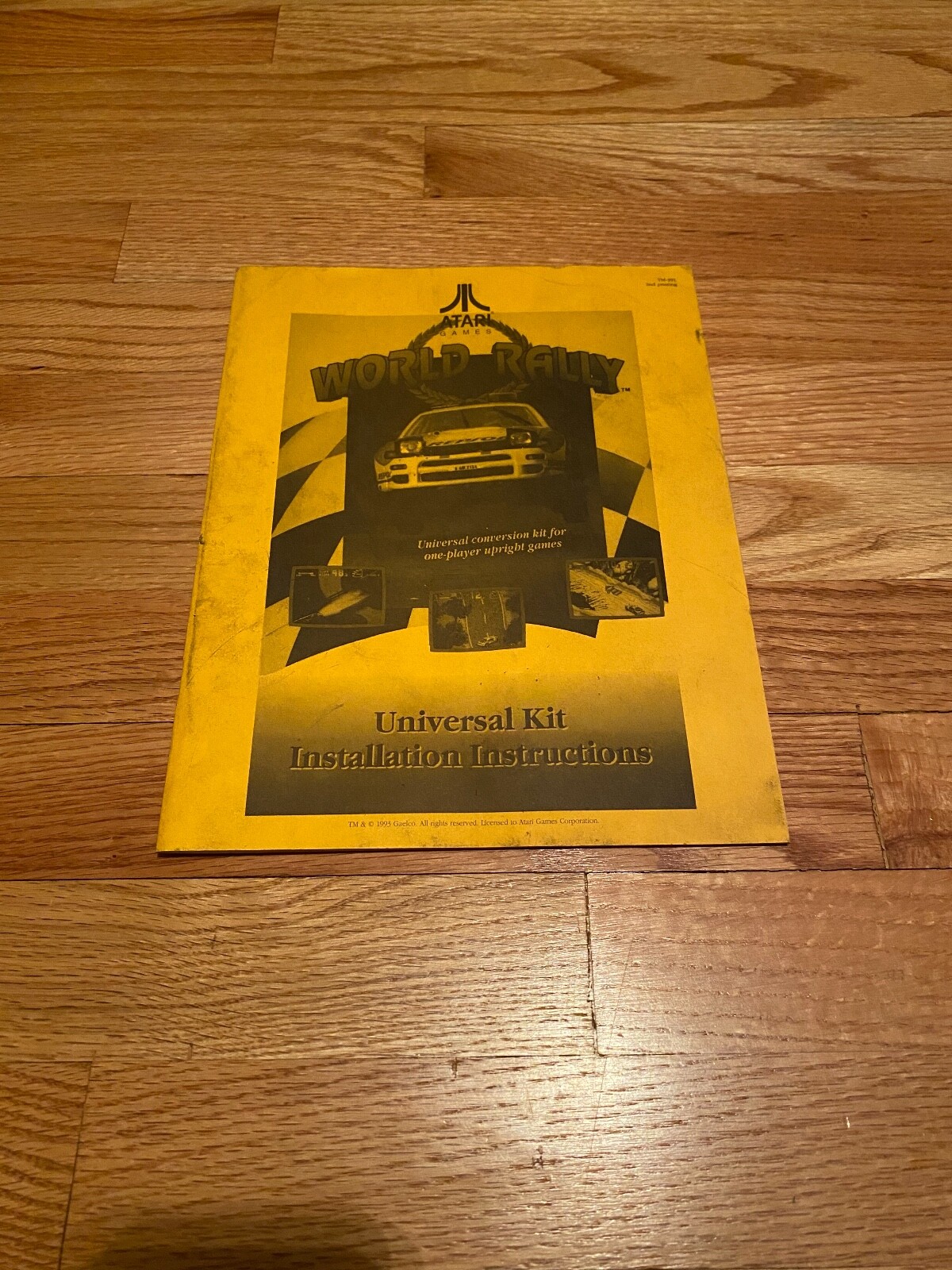 World Rally video arcade game Universal Kit Installation manual, Atari 1993