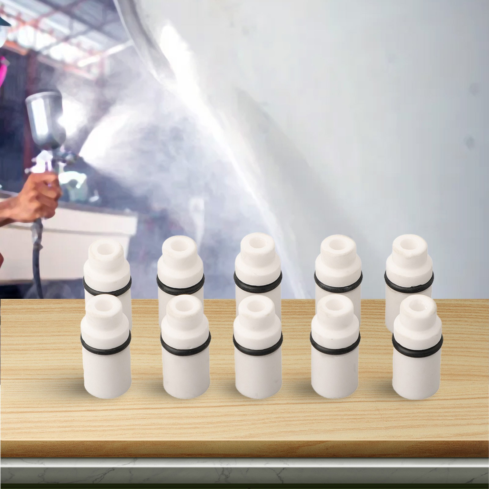 Replaceable Earthenware Nozzles for Optimal Sandblasting Results Set of 10