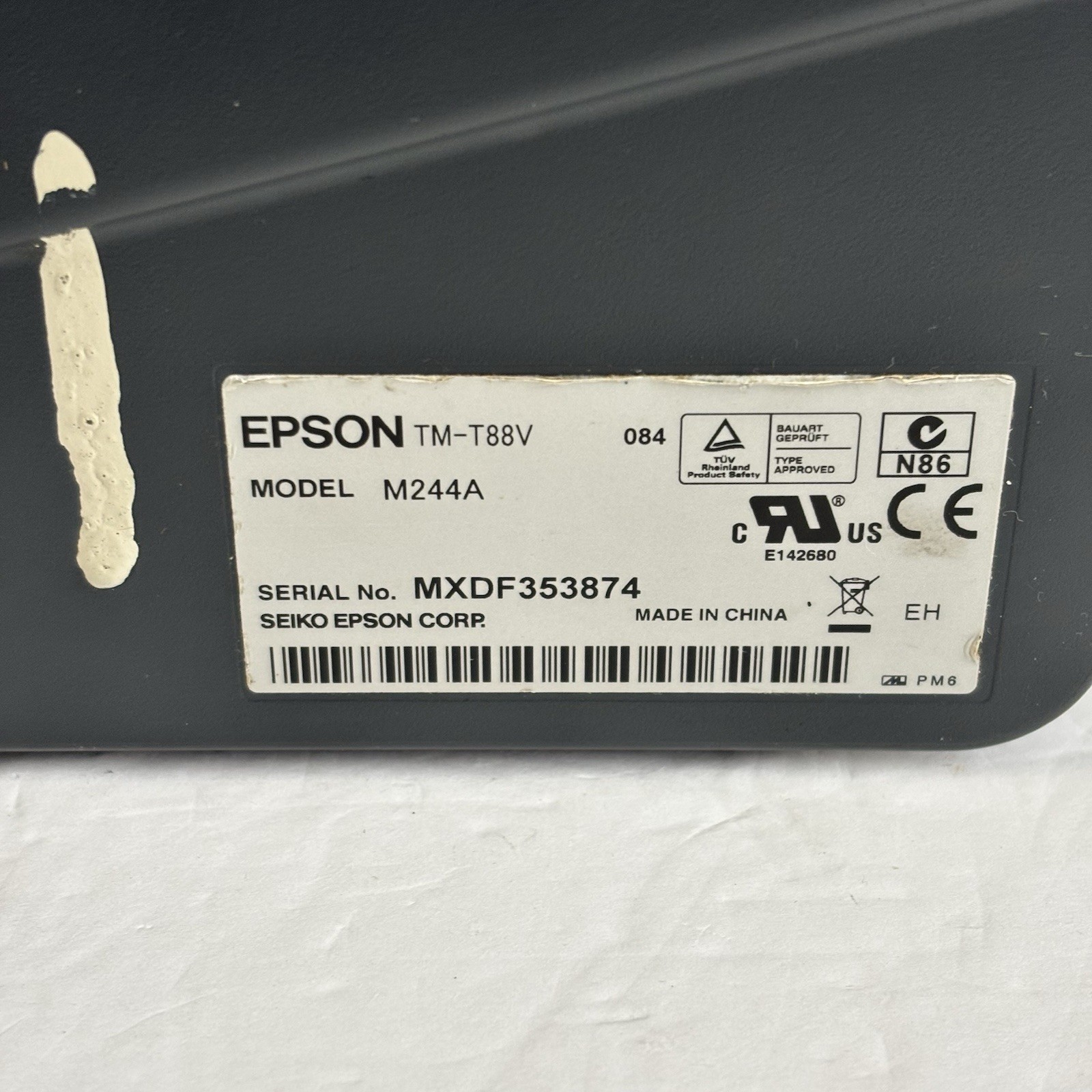 Epson TM-T88V POS Compact Thermal Receipt Printer USB Serial Square
