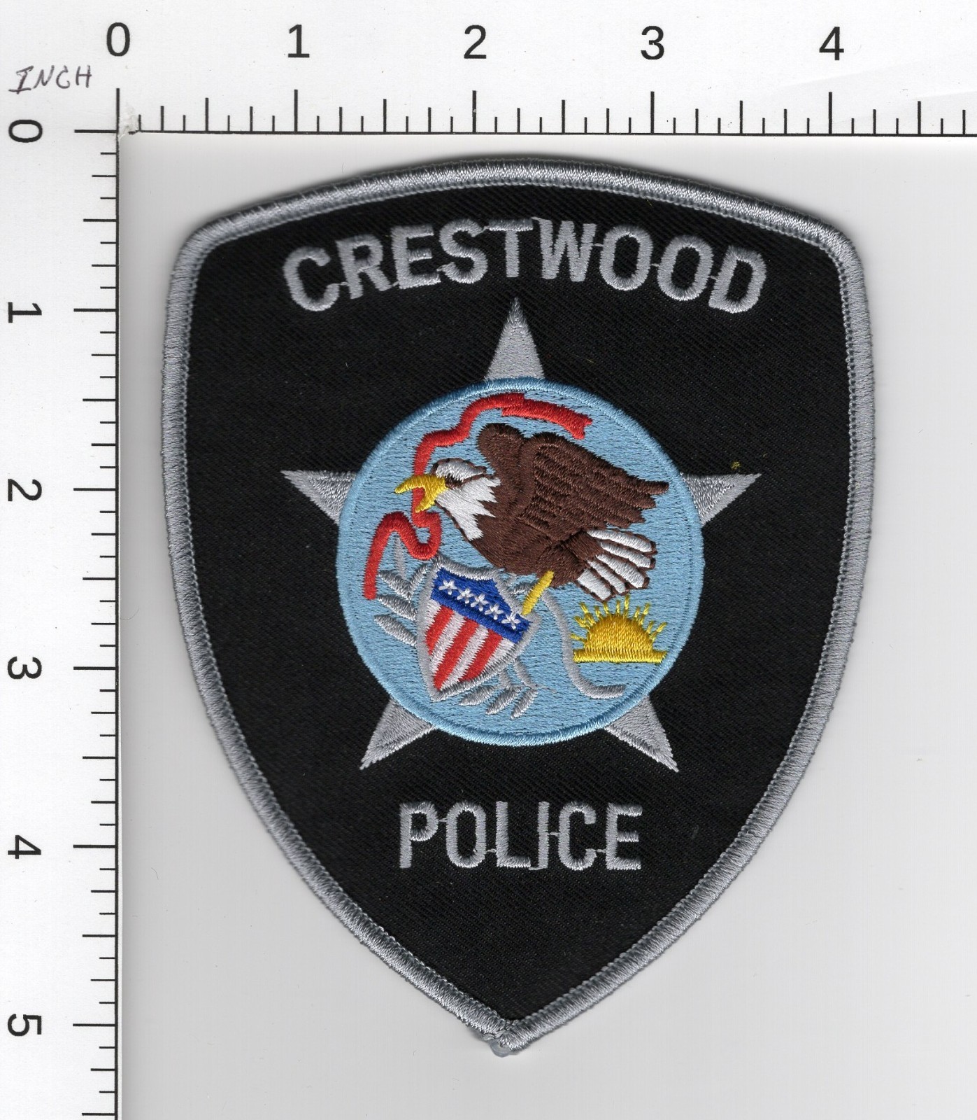 CRESTWOOD ILLINOIS ^^^^ COLLECTIBLE POLICE EMBROIDERED PATCH