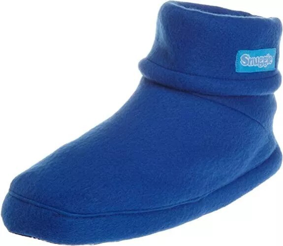 Snuggie Slippers Fleece Soft Skid Resistant Soles Royal Blue Mens Size 8/9