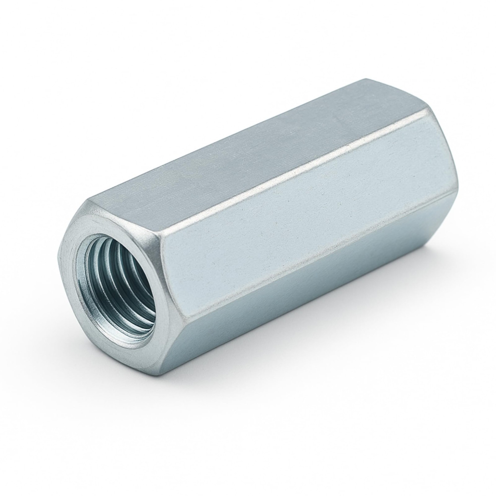 30 Pcs 1/420 Threaded Rod Coupler Nut 1 Inch Length ZincPlated Carbon Steel