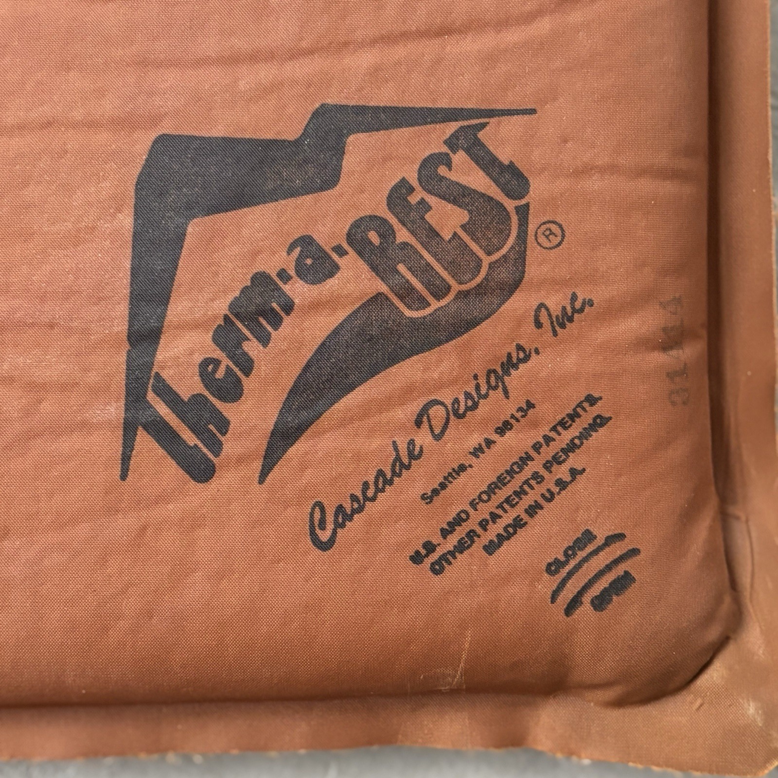 Vintage Therm-a-Rest self-inflating sleeping pad, a product of Cascade Designs