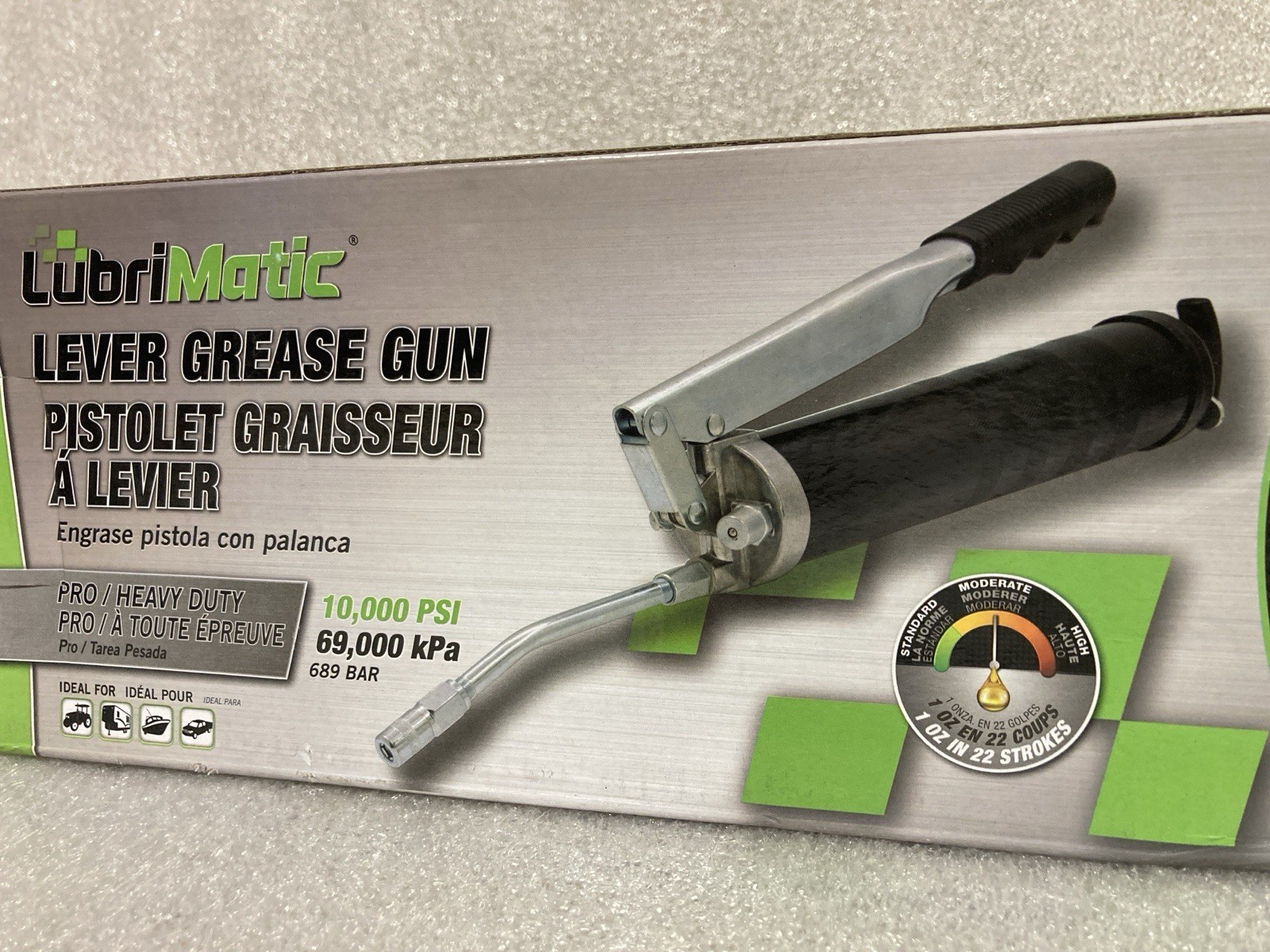 LubriMatic 30-475 Grease Gun, 14 oz, 10,000 psi Pressure FREE SHIPPING PRO-HD