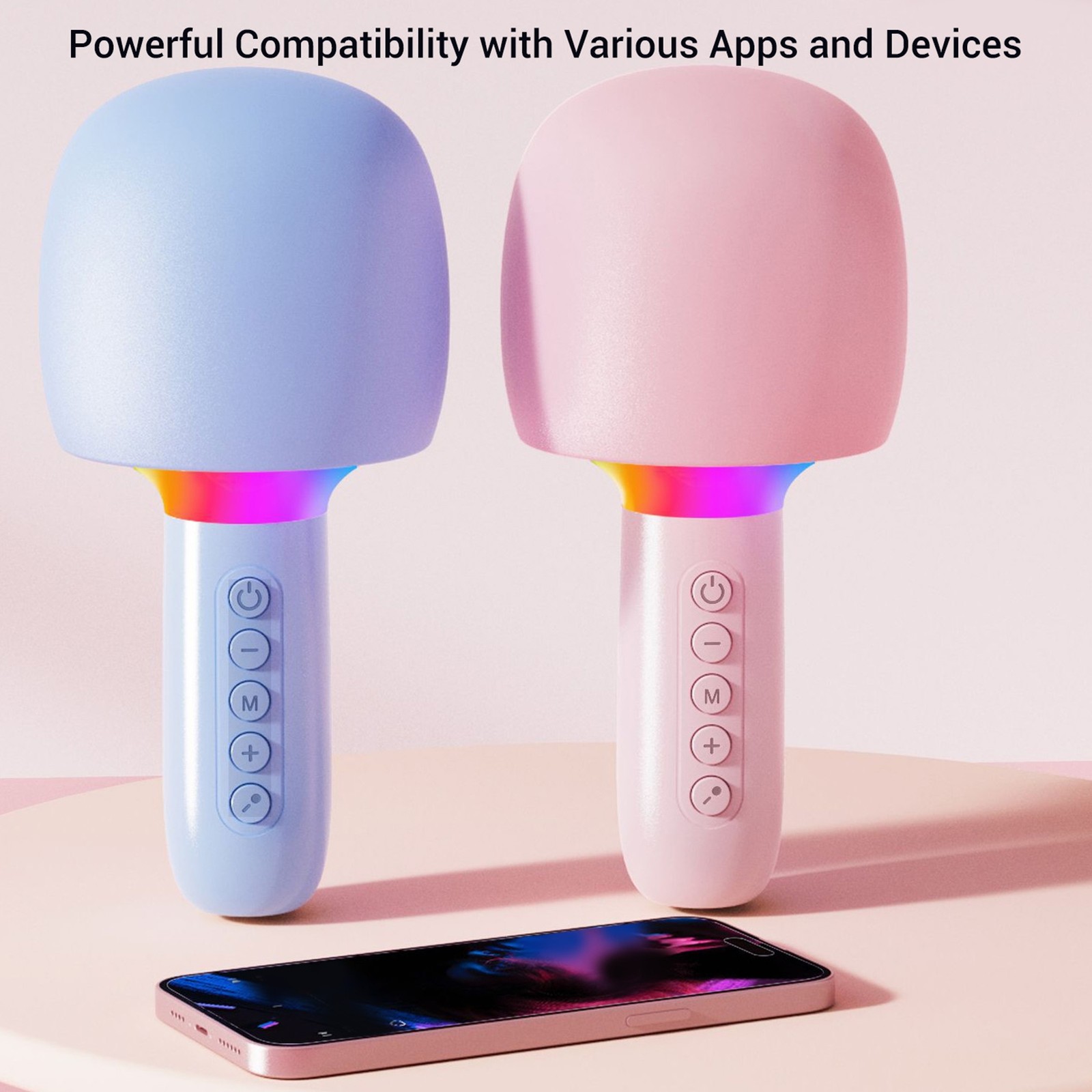 Wireless Bluetooth Karaoke Microphone Machine Portable Handheld Mic Speaker IVUO