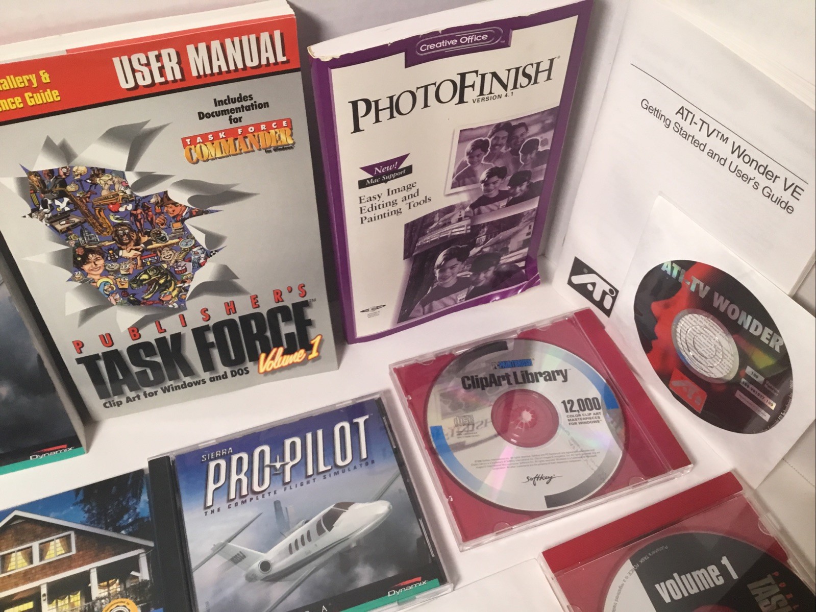 Assortment Of VTG Computer Software Microsoft- Norton- And Some Manuals.