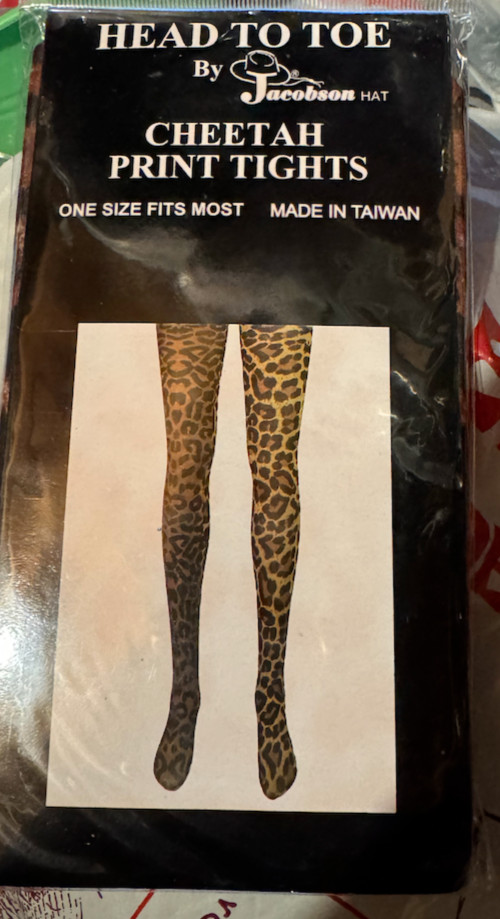 Cheetah Print Tights One Size Nylon Stockings Fashion Leopard Pantyhose Costume