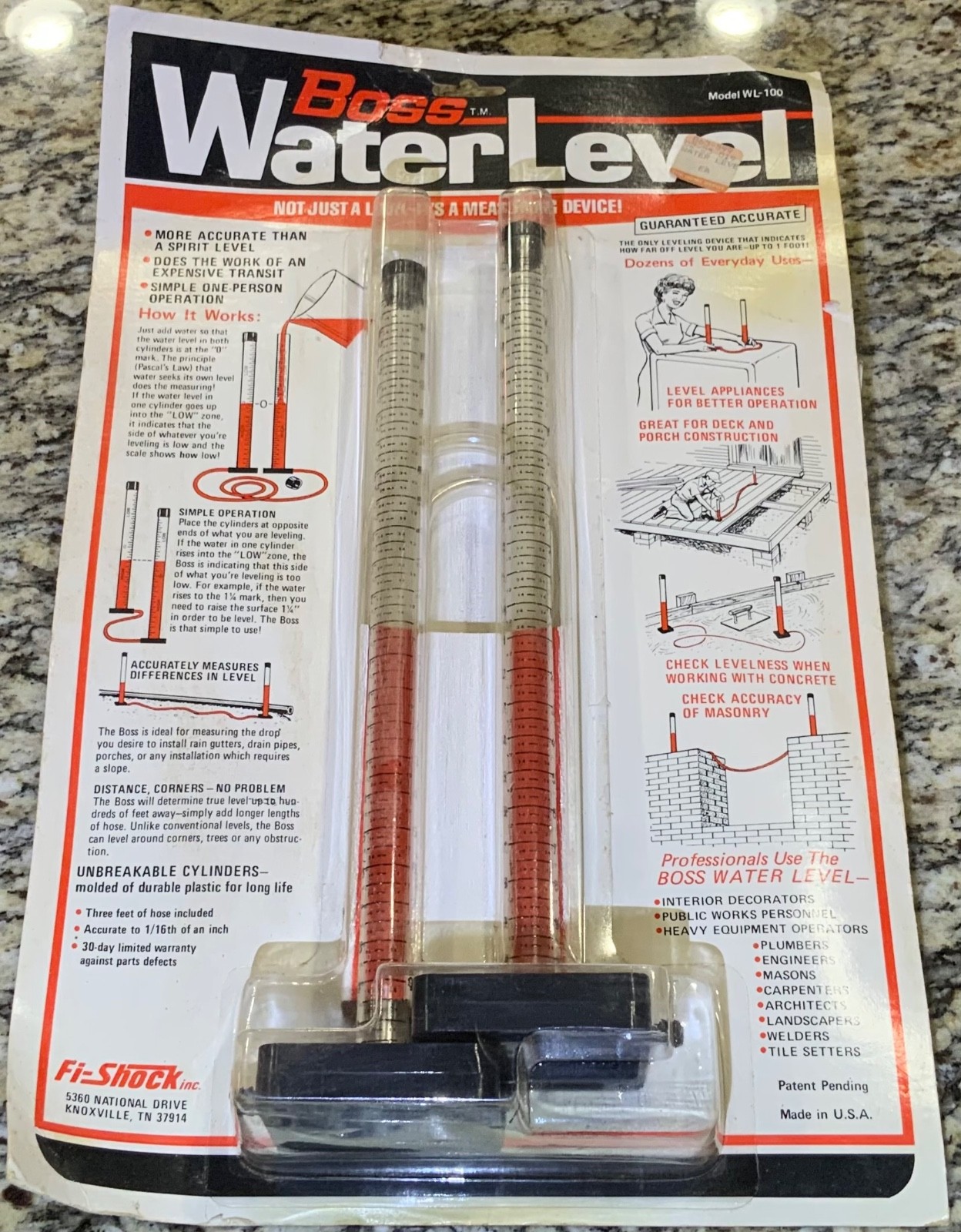 New Boss Water Level Gauge No. WL-100 25' NOS Hose Kit & Water Level Indicator