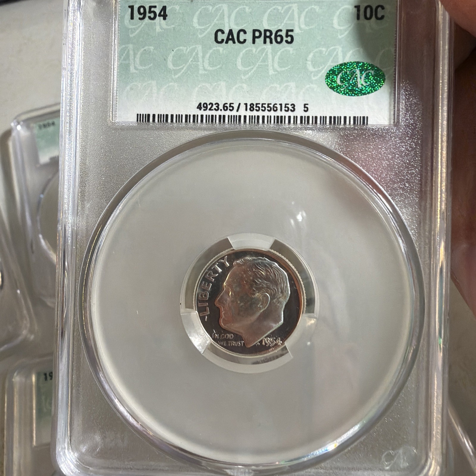 1954 Proof Set CAC Pr 64, 66, 66, 66, 63 Red