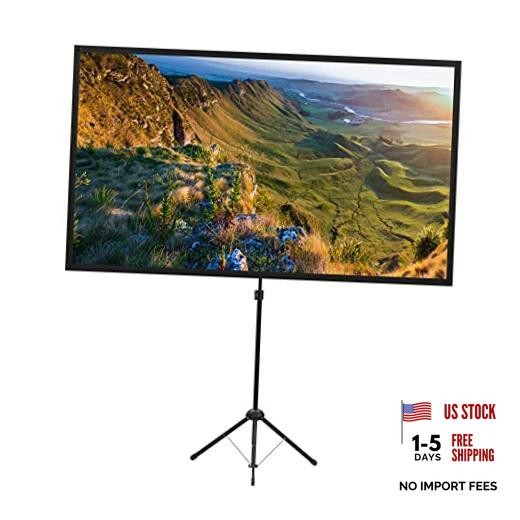 Projector Screen with Stand, 100 Inch Outdoor Projection Screen 16:9 100 inch