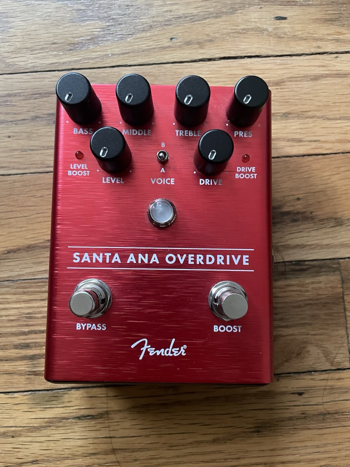 Fender Santa Ana Overdrive Analog Guitar Pedal for Electric Guitar Red