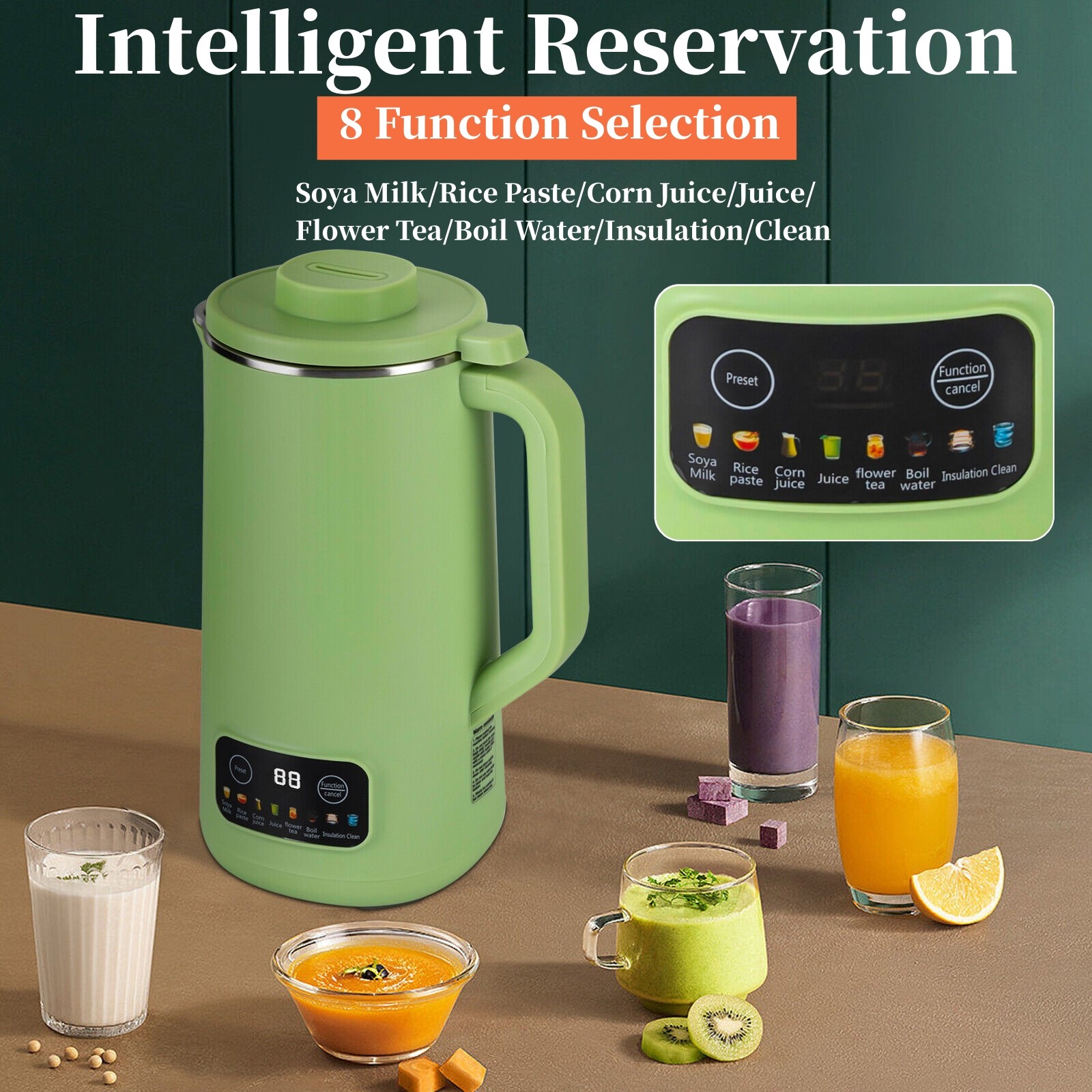 Electric Soymilk Machines Automatic Heating Wall Breaking Cooking Nut Milk Maker
