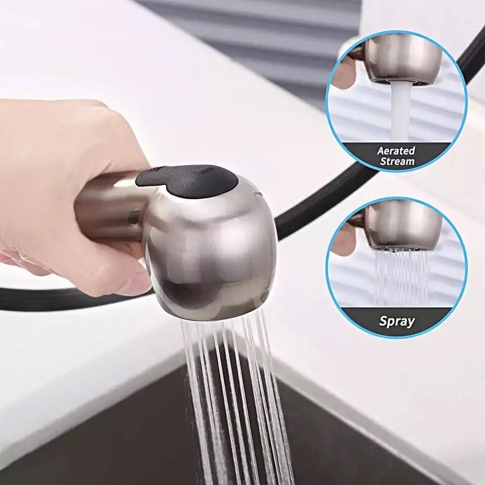 Kitchen Replacement Sprayer, Pull Out Spray Head for Kitchen Nickel Brushed