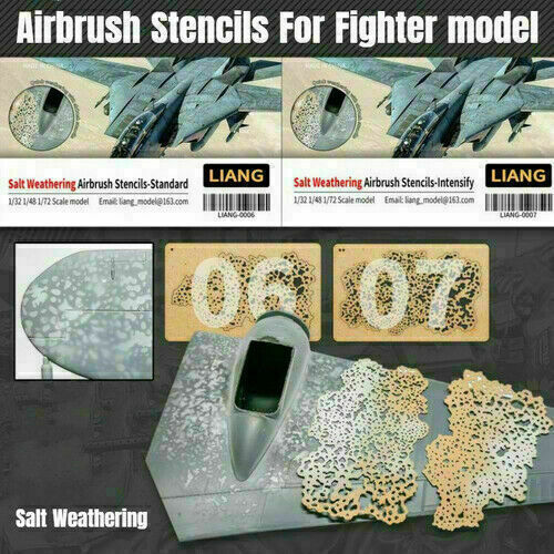 1/35 1/48 1/72 Standard/Intensify Salt Weathering Effect Airbrush Stencil Tools