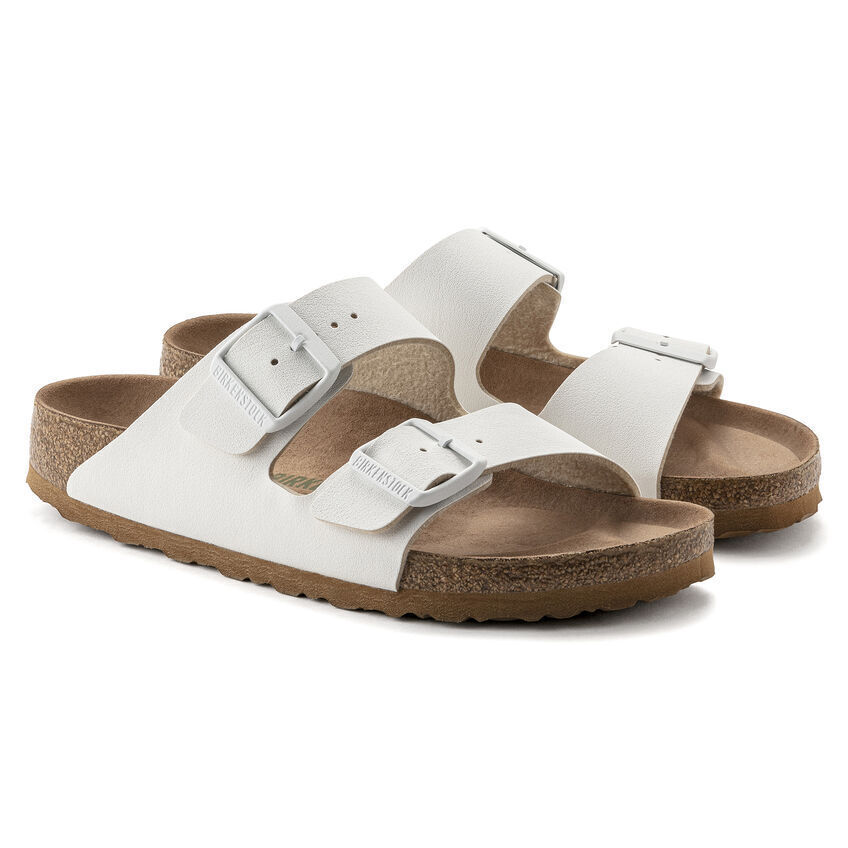 New in-Box Birkenstock Arizona Sandals Birko Flor Narrow White - Select Size