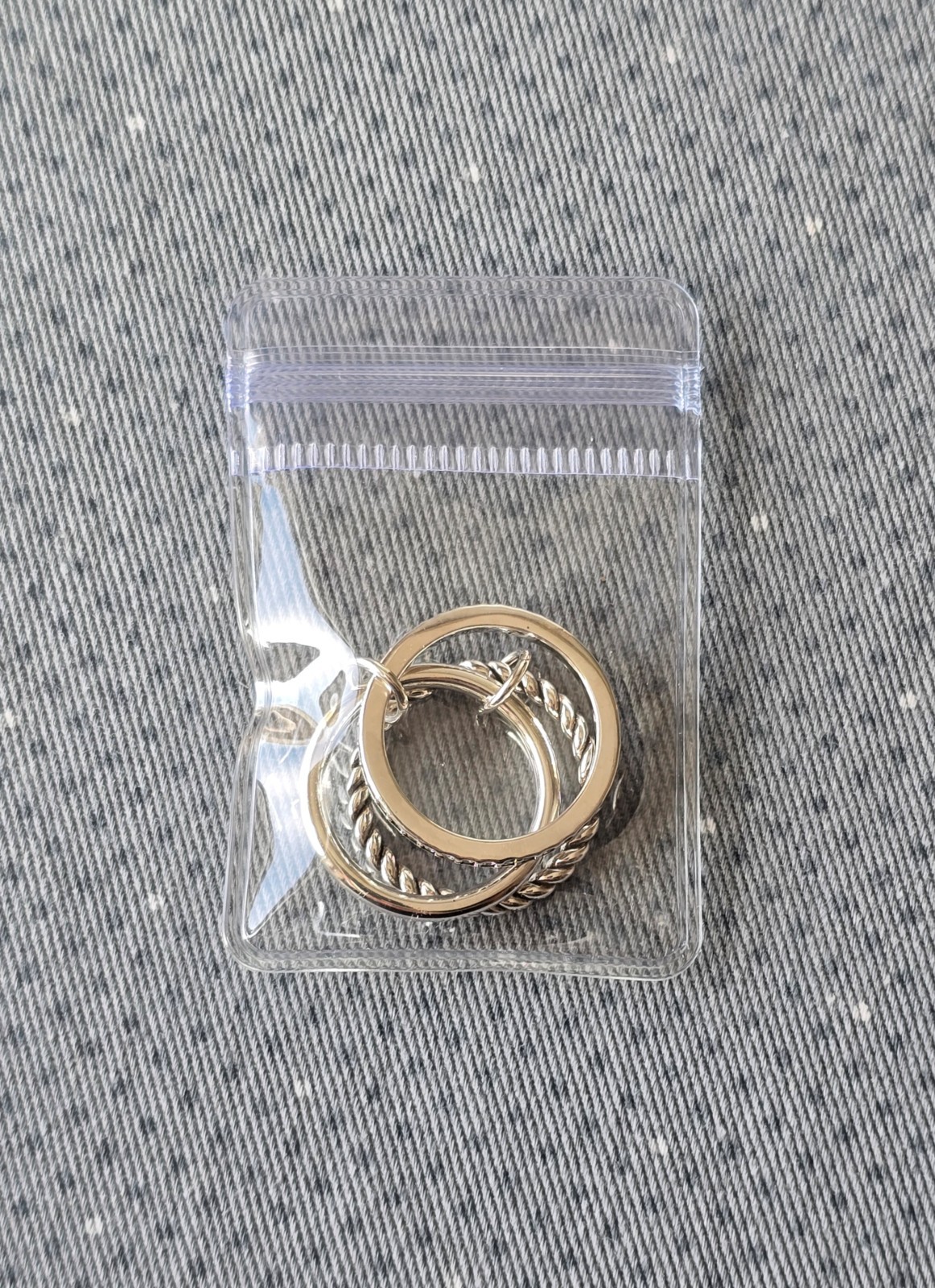 Sterling Silver 3 Stack Band Ring - Size N