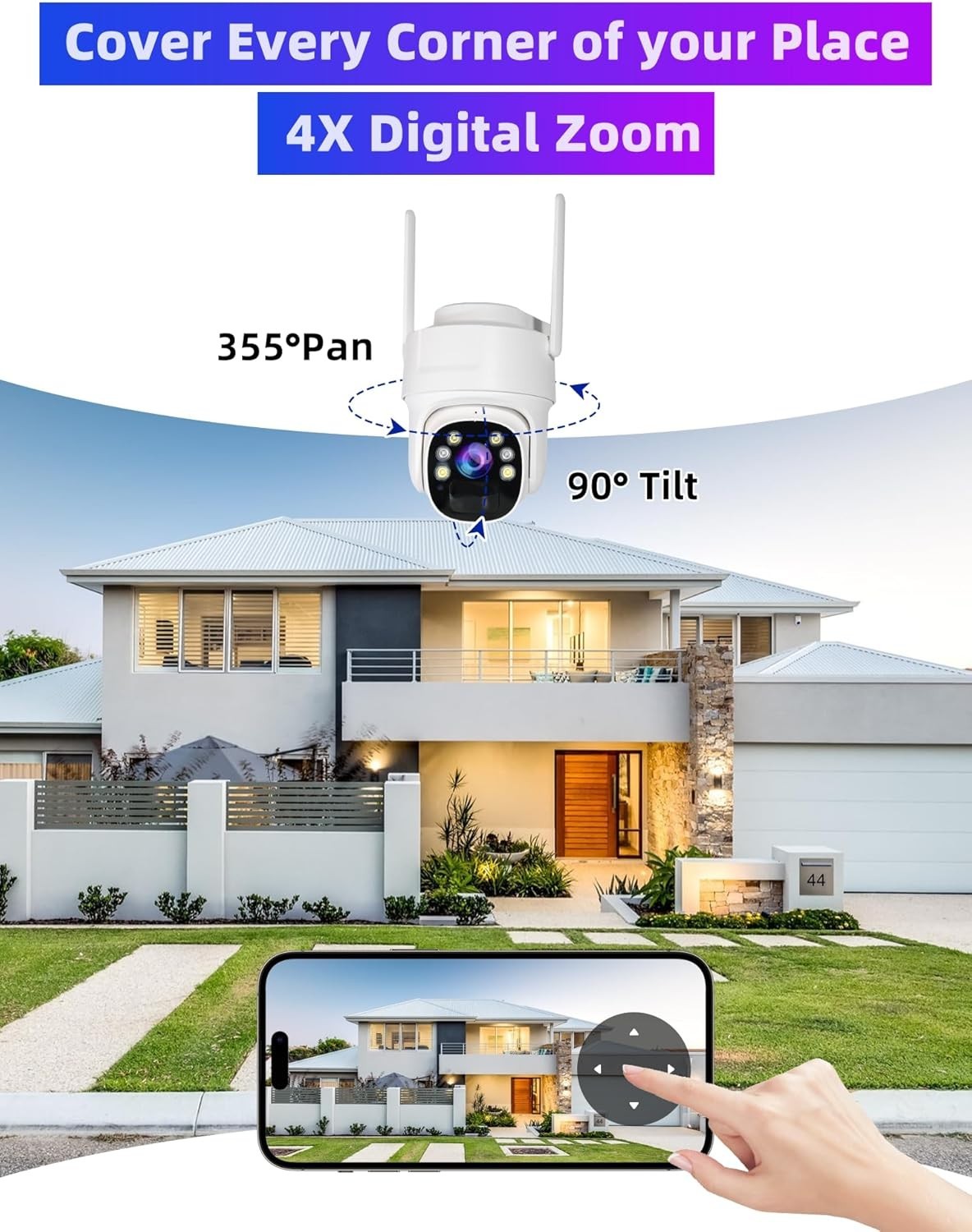 HD 360° Solar-Wireless 4G Security Camera with Color Night Vision & 2-Way Audio