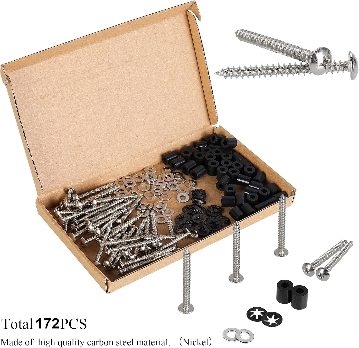 43 Set (172Pcs) Pegboard Mounting Spacers and Screws Kit, Peg Boards Installatio