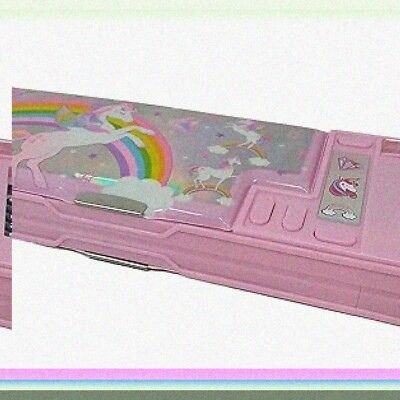 Unicorn Stationery Box with 2 Compartments and Calculator