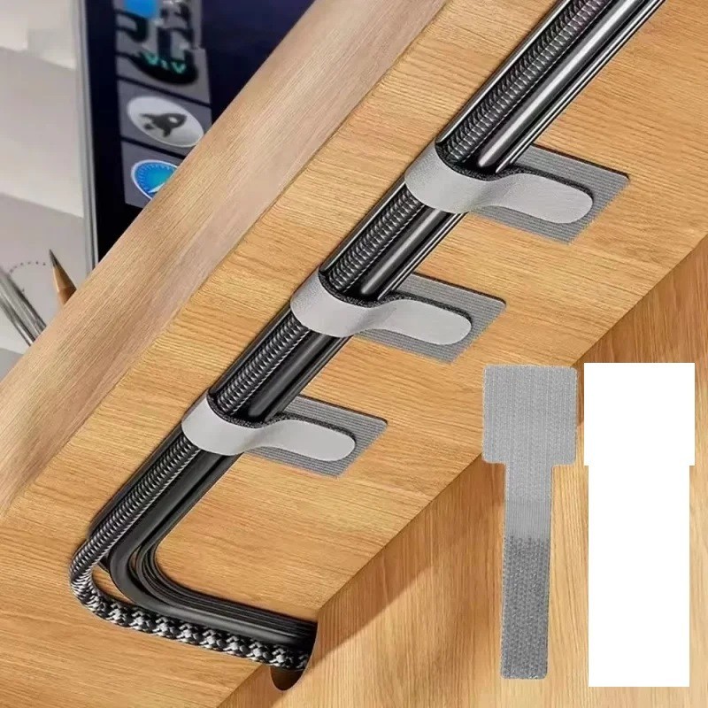 20pcs Reusable Cable Ties Self Adhesive Cord Organizer Adjustable Desk Straps