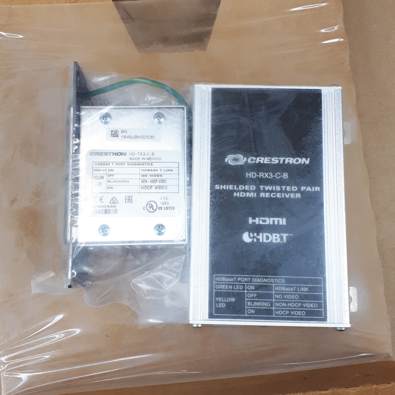 Open Box Crestron HD-EXT3-C-B System 4K HDMI HDBaseT Extender Kit Tx/Rx E7260