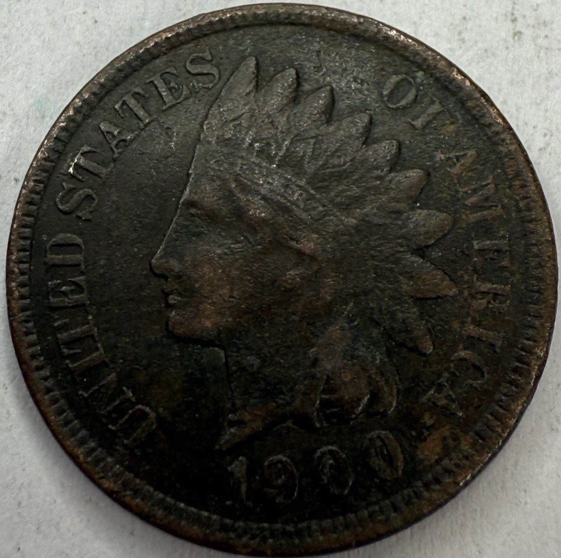 1900 Indian Head Cent Exact Coin Imaged #IND1957