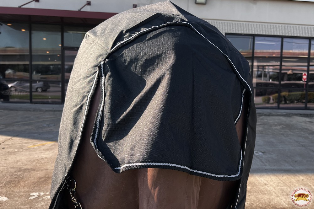 HILASON 1200D Turnout Light Winter Waterproof Rain Sheet Horse Black | Sheets