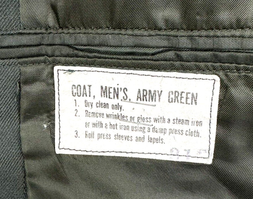 VTG US ARMY DRESS GREEN SUIT WOOL JACKET & PANTS JACKET 37 L / PANTS 36X29