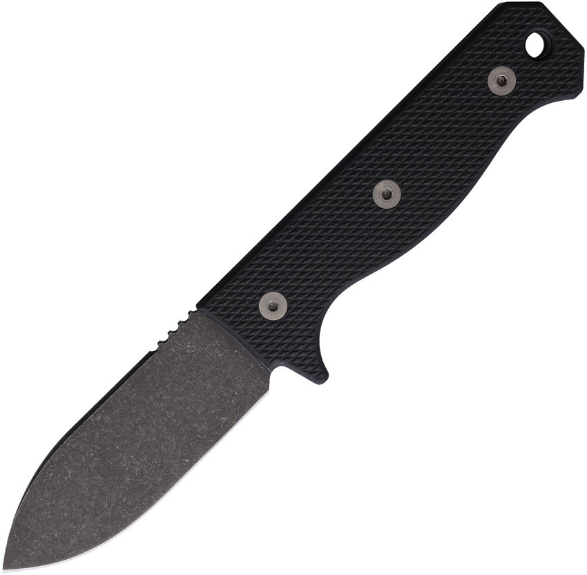 Maratac R4A Black G10 D2 Steel Drop Point Fixed Blade Knife w/ Sheath R121