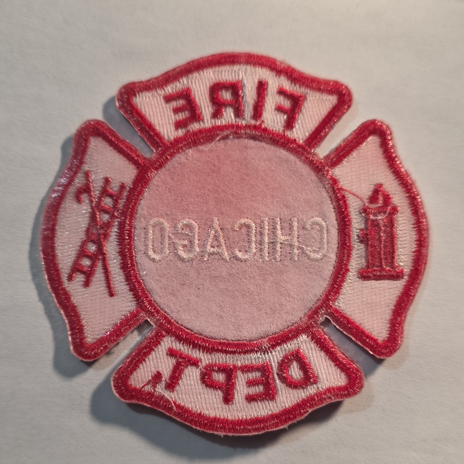Chicago Fire Dept Firefighting & Rescue Patch Red White Embroidered Collectible