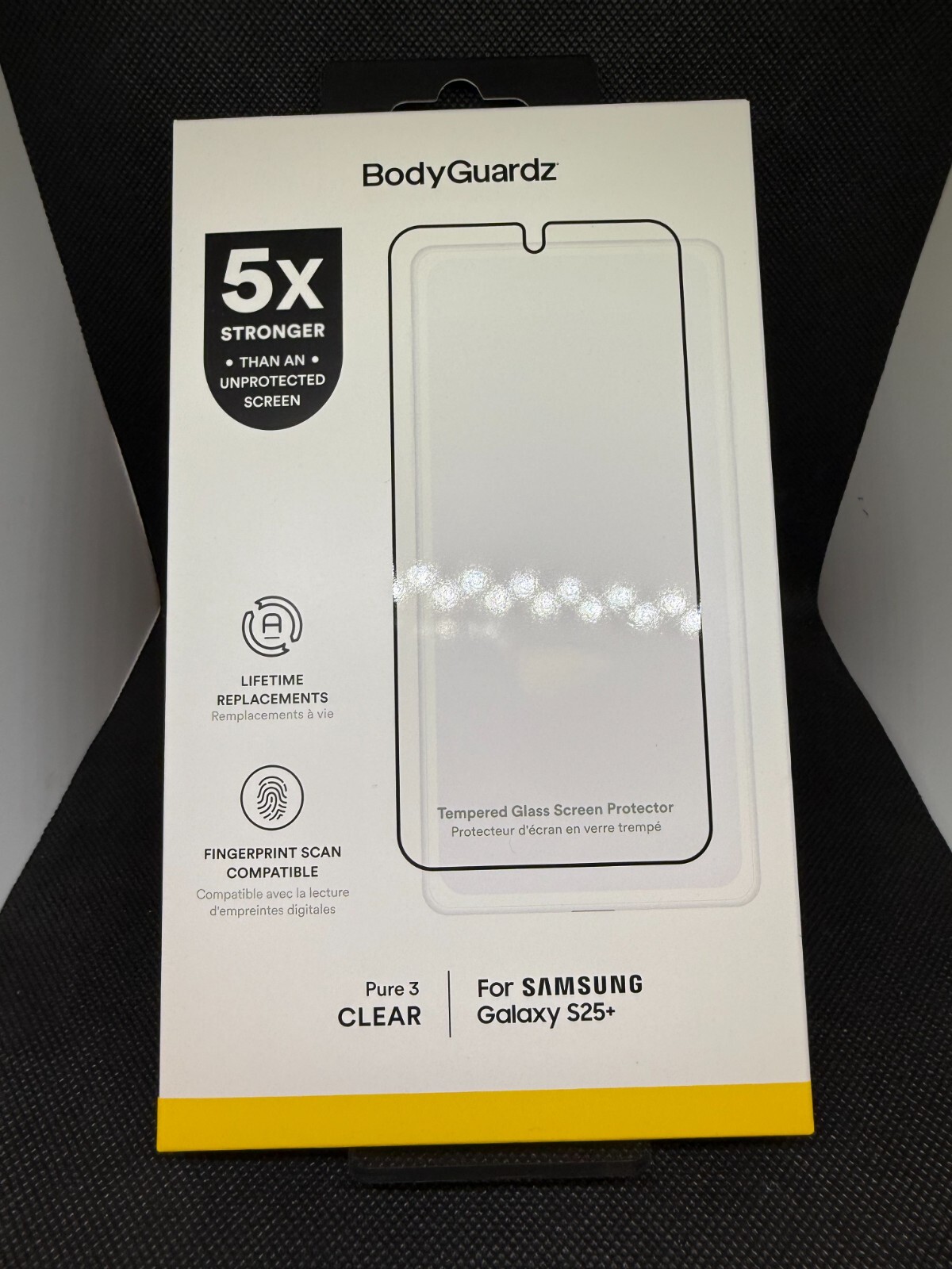 BodyGuardz Pure 3 CLEAR Tempered Glass Screen Protector for Samsung Galaxy S25+
